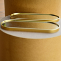 Espelho decorativo oval dourado